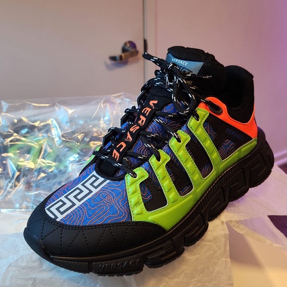 Versace - Trigreca Monogram Sneaker 42 (9) Green Multi - Picture 8 of 13